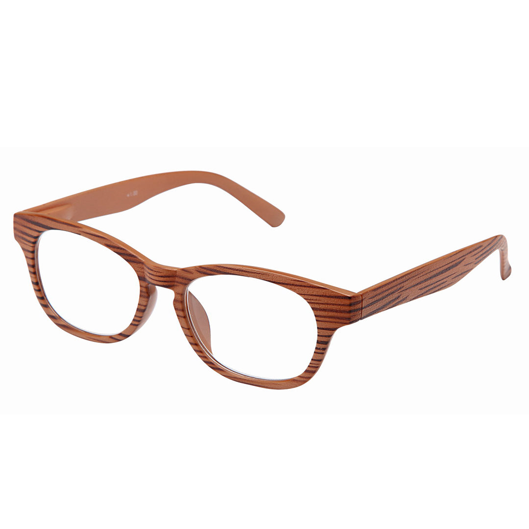 Brown wood effect pantos reading glasses