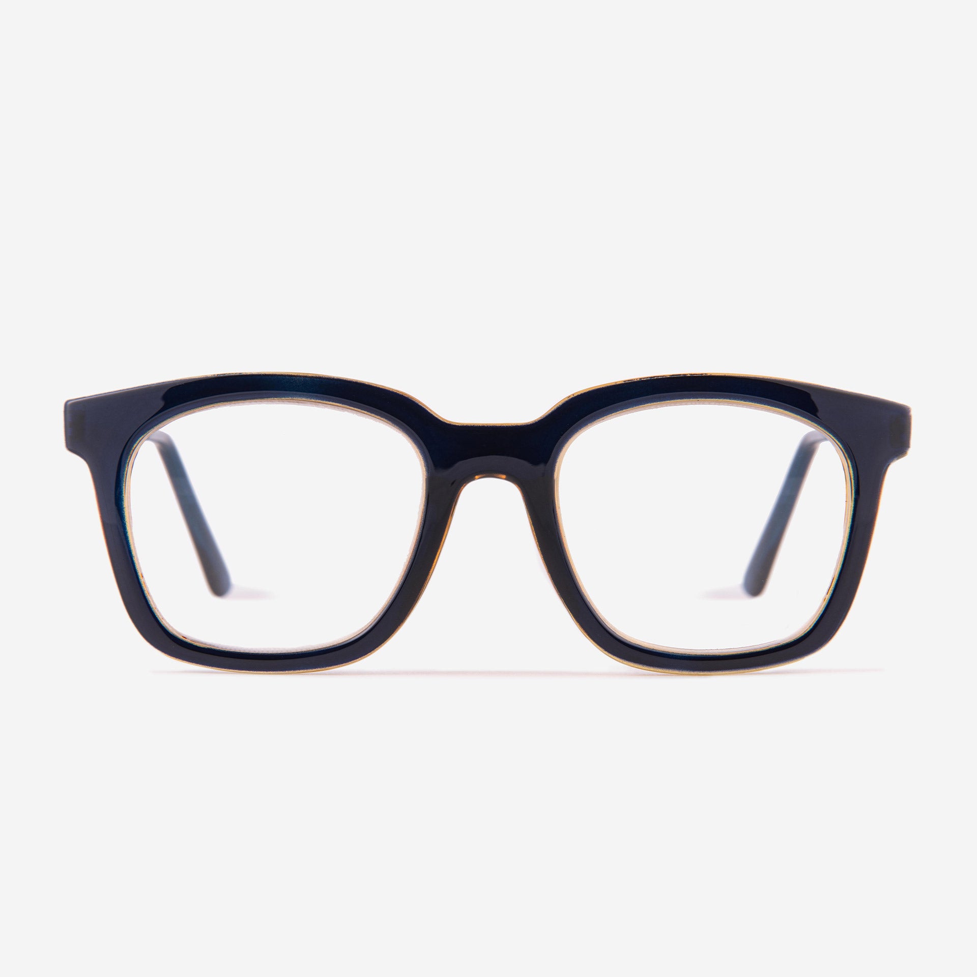 Blue square reading glasses