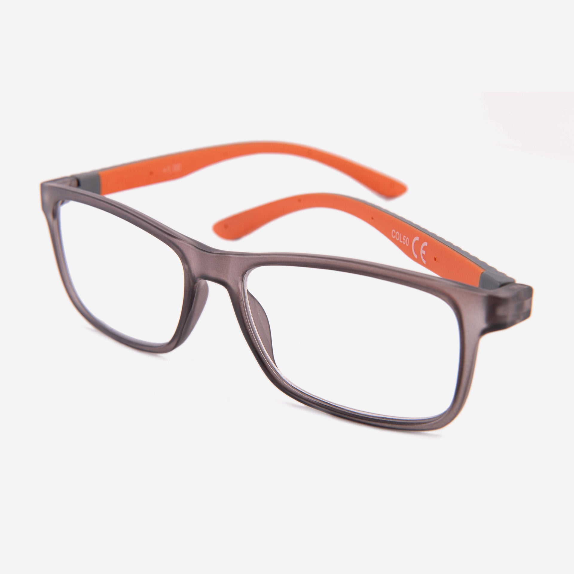 Lunettes De Lecture Fantaisie Grafy - Monture Orange Et Bleue Discrète, Dioptrie +3 - Homme