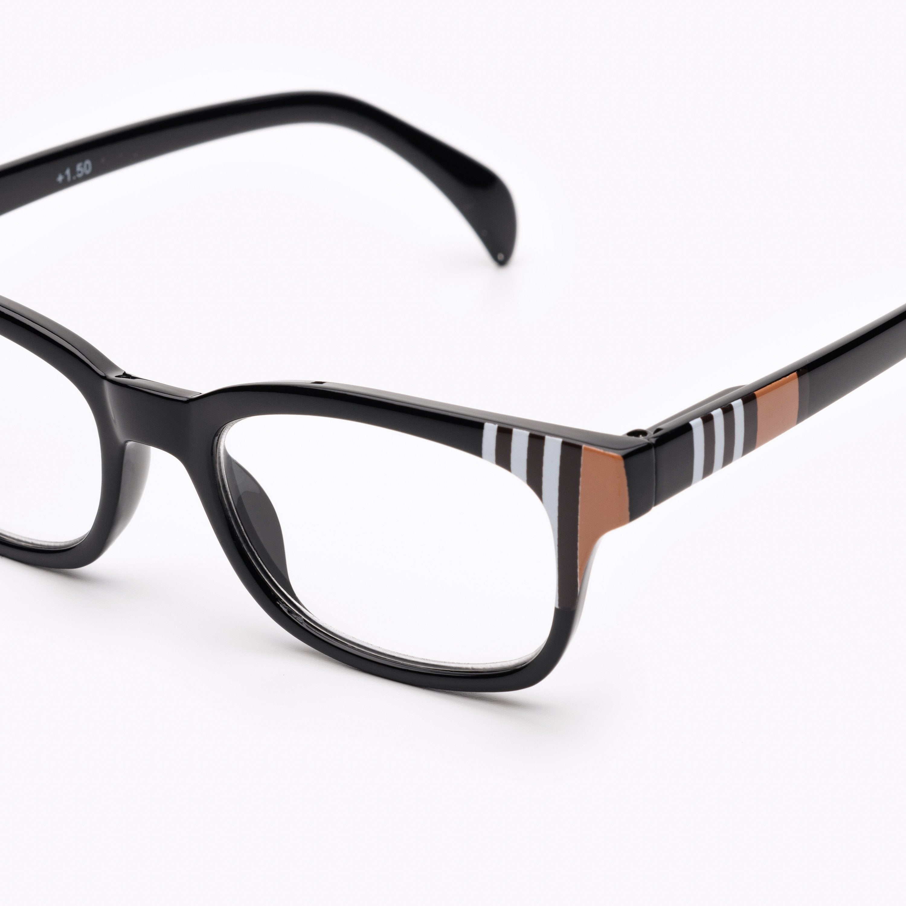 Striped Rectangle Reading Glasses