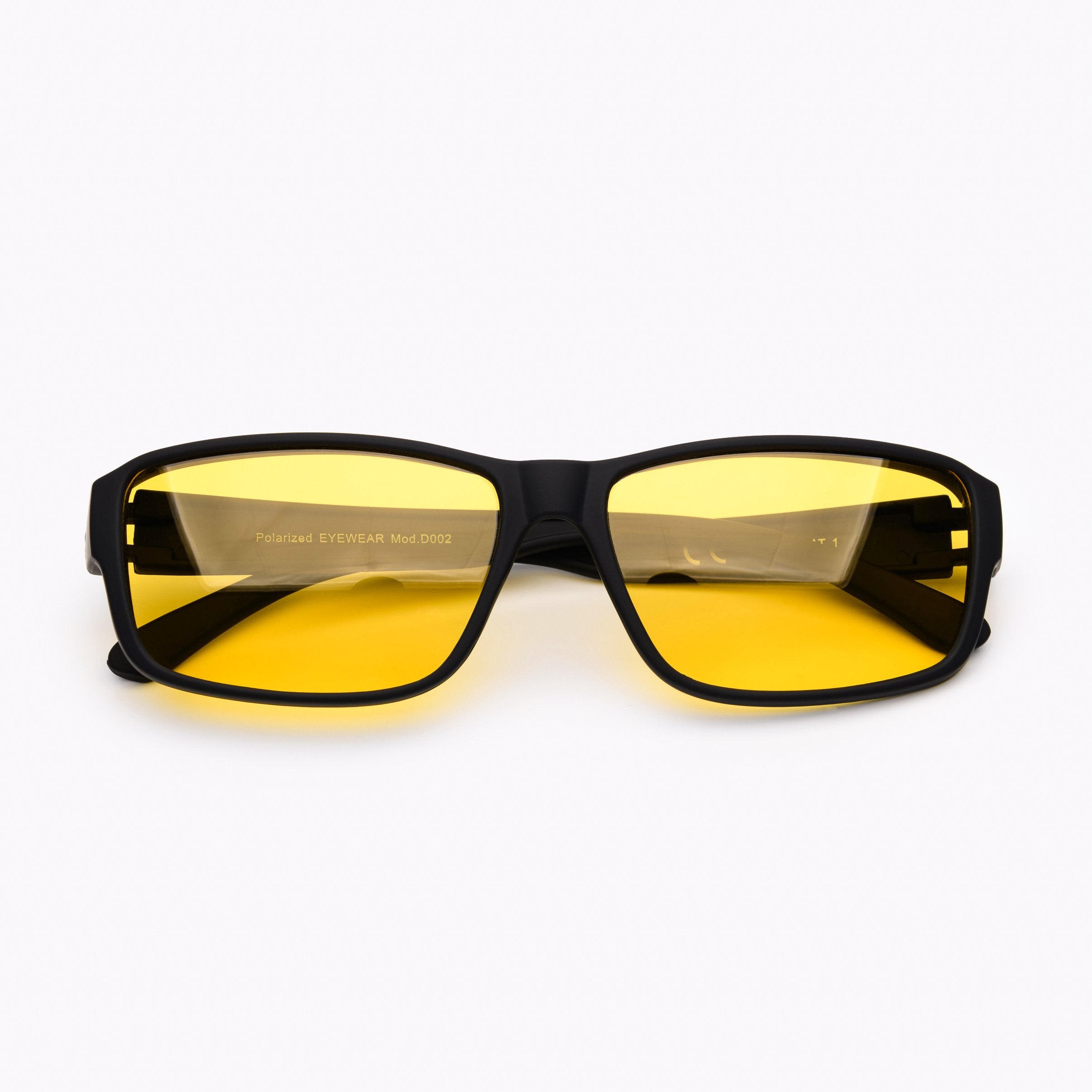 Black rectangle driving glasses