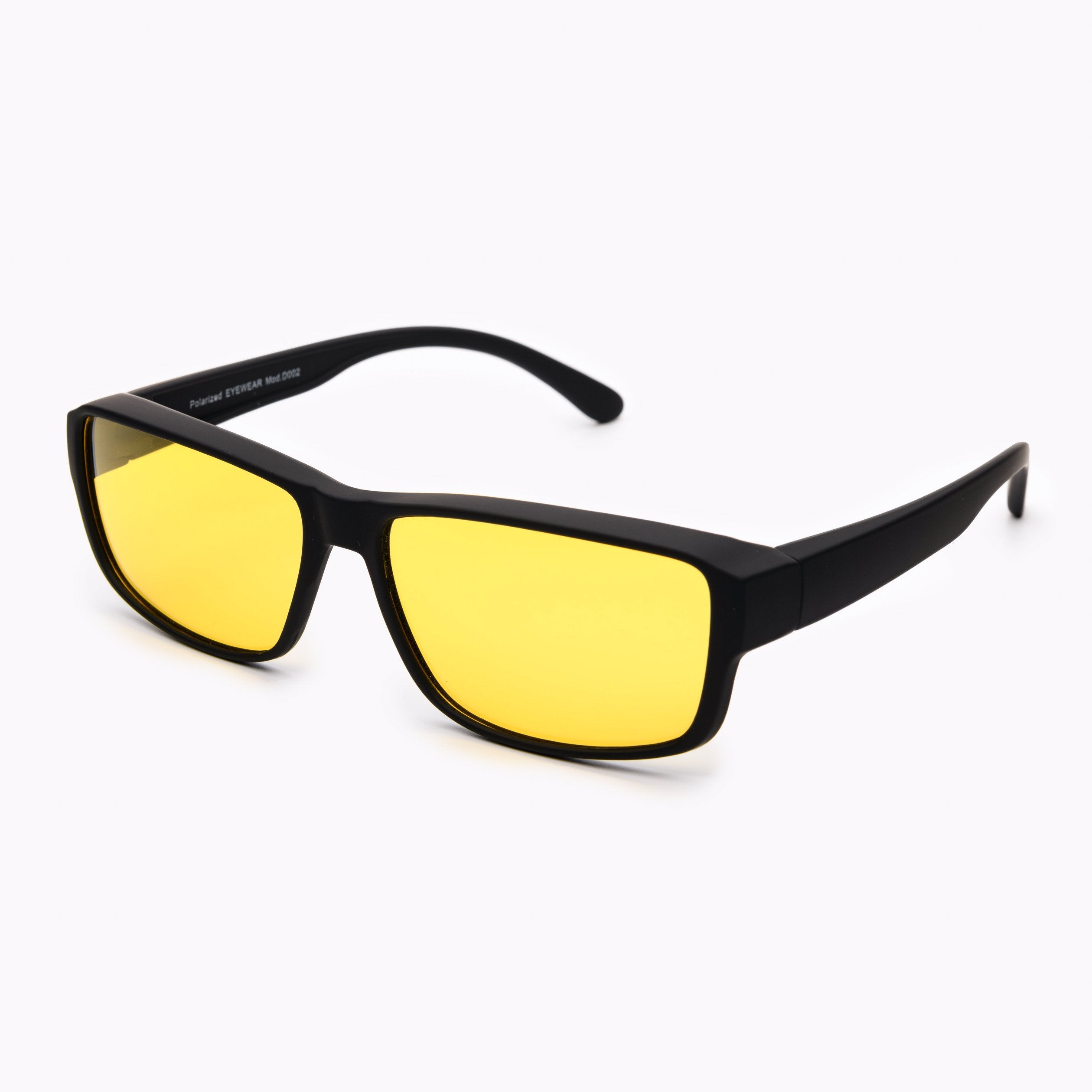 Black rectangle driving glasses